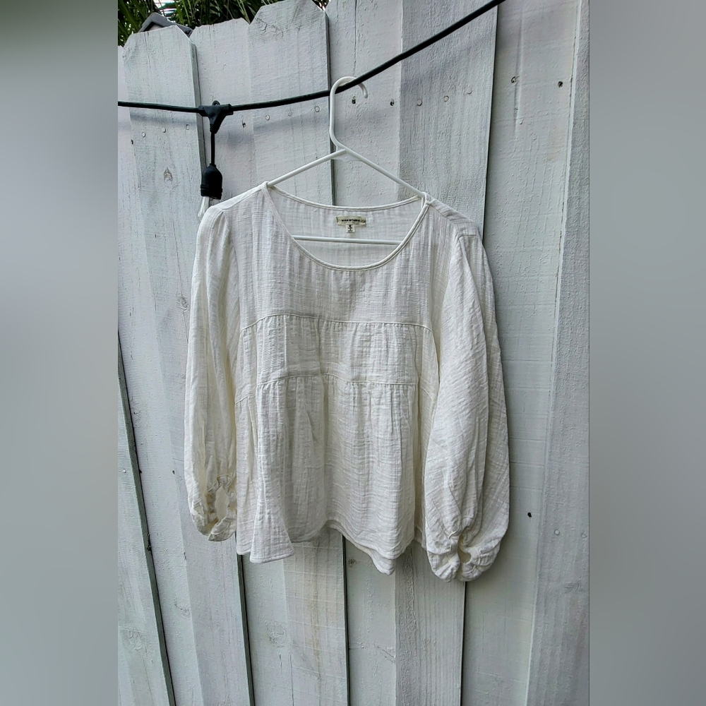 Max Studio Flowy Long Sleeve Top Size M